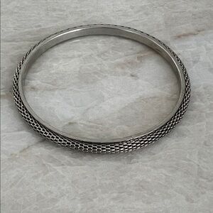 Elegant Silver Bangle Bracelet